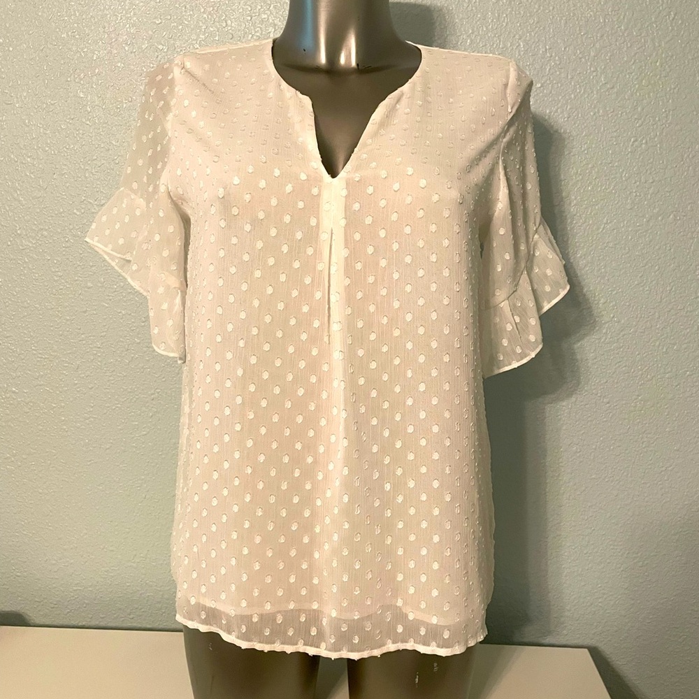 White Polka Dot Blouse